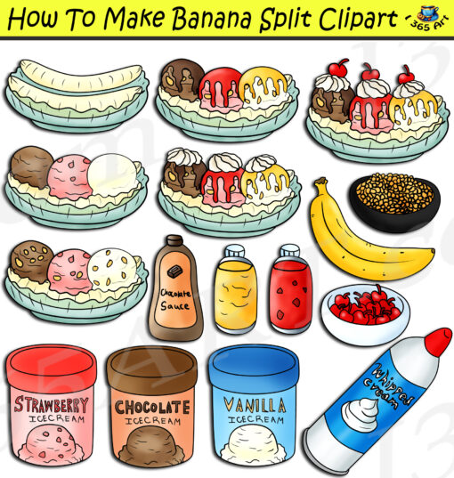 How To Make Banana Split Clipart