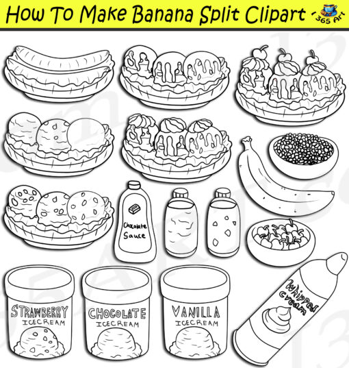 How To Make Banana Split Clipart