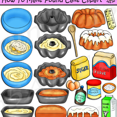 How To Make Pound Cake Clipart