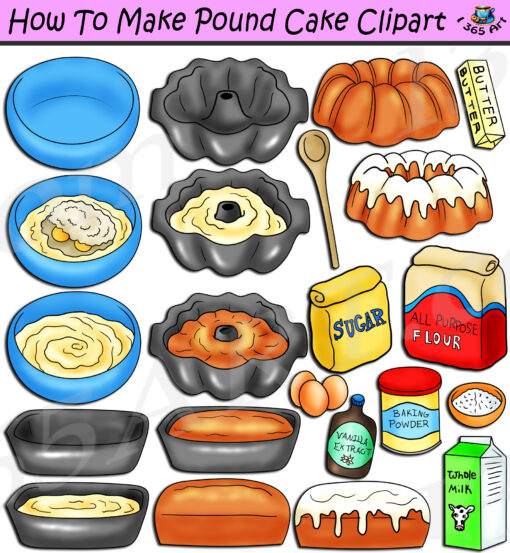 How To Make Pound Cake Clipart