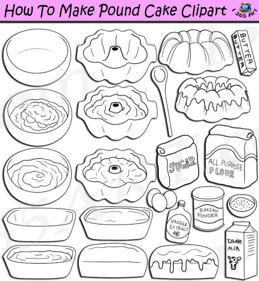 How To Make Pound Cake Clipart