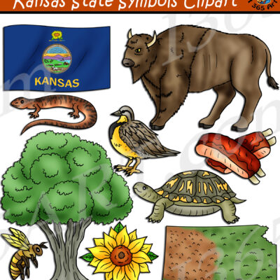 Kansas State Symbols Clipart