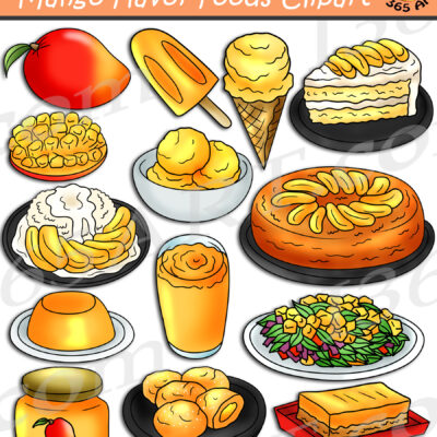 Mango Flavor Foods Clipart