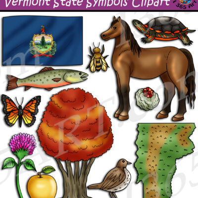 Vermont State Symbols Clipart