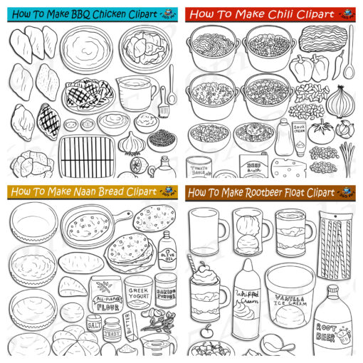 How To Make Foods Clipart Bundle #13