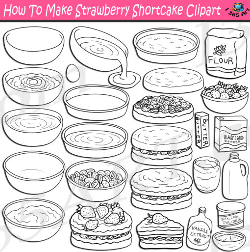 How To Make Strawberry Shortcake Clipart