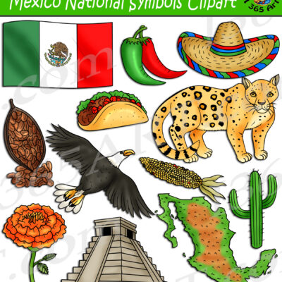 Mexico National Symbols Clipart