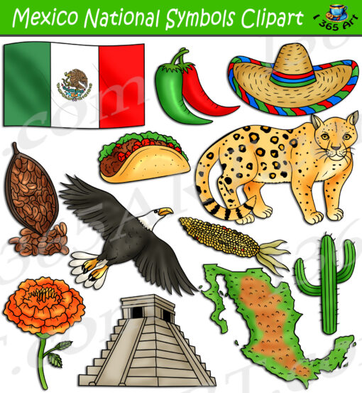 Mexico National Symbols Clipart