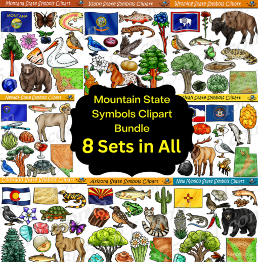 Mountain State Symbols Clipart Bundle