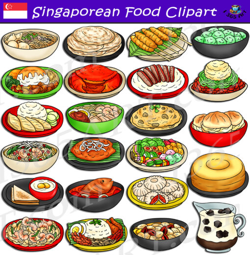 Singaporean Food Clipart