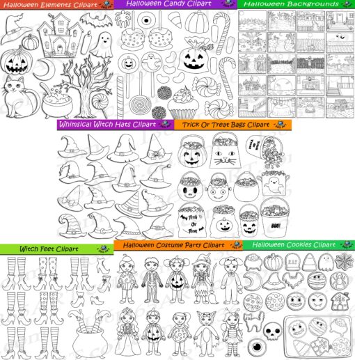 Halloween Seasonal Clipart Bundle