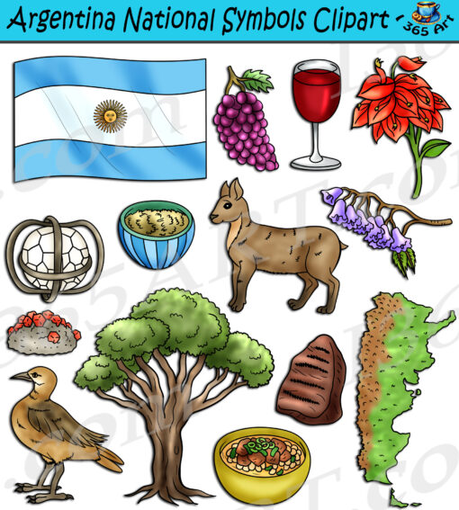 Argentina National Symbols Clipart