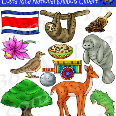 Costa Rica National Symbols Clipart