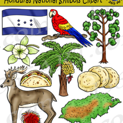 Honduras National Symbols Clipart