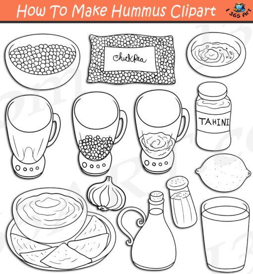 How To Make Hummus Clipart