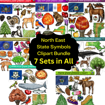 North East State Symbols Clipart