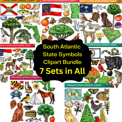 South Atlantic State Symbols Clipart