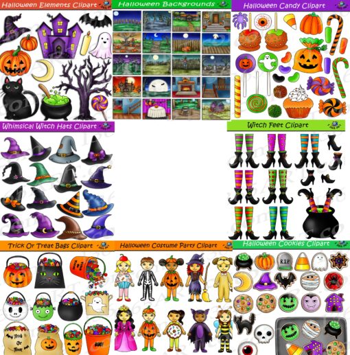 Halloween Seasonal Clipart Bundle