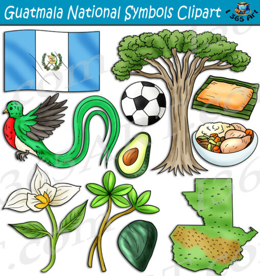 Guatemala National Symbols Clipart