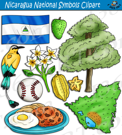 Nicaragua National Symbols Clipart