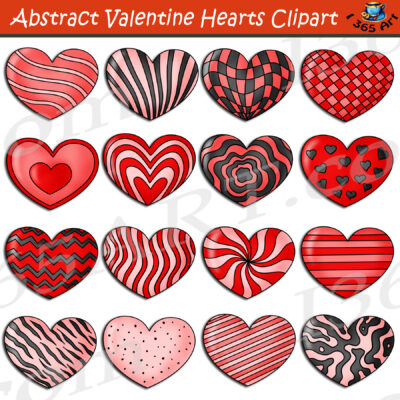 Abstract Hearts Clipart