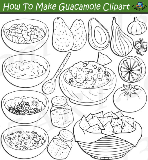 How To Make Guacamole Clipart