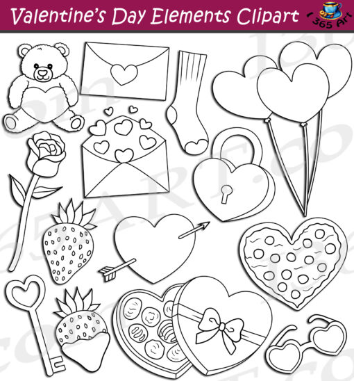 Valentine's Day Elements Clipart