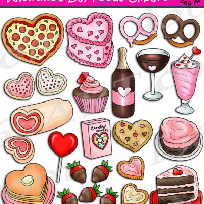 Valentine's Day Foods Clipart