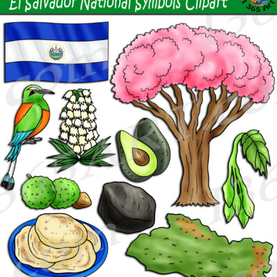 El Salvador National Symbols Clipart