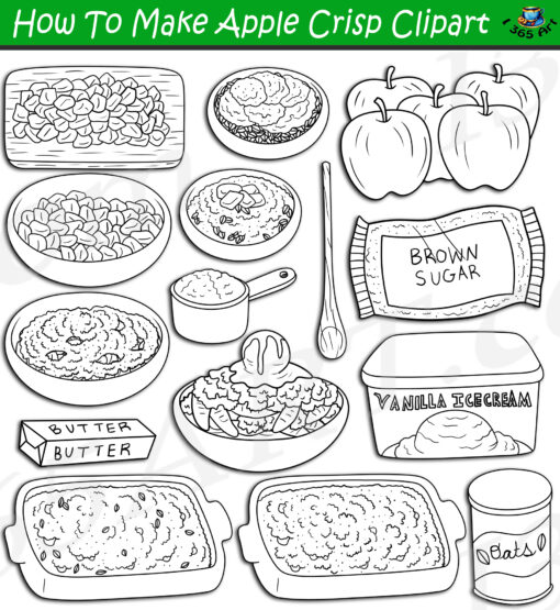 How To Make Apple Crisp Clipart