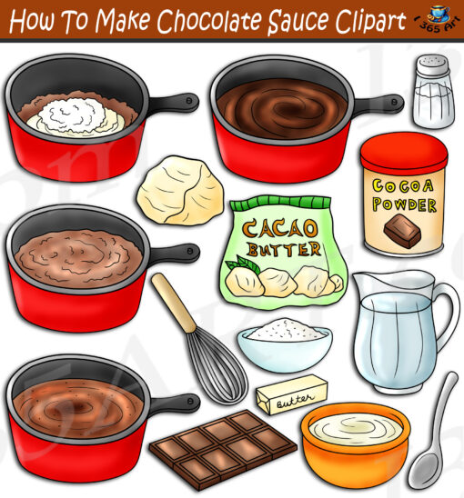 How To Make Chocolate Sauce Clipart