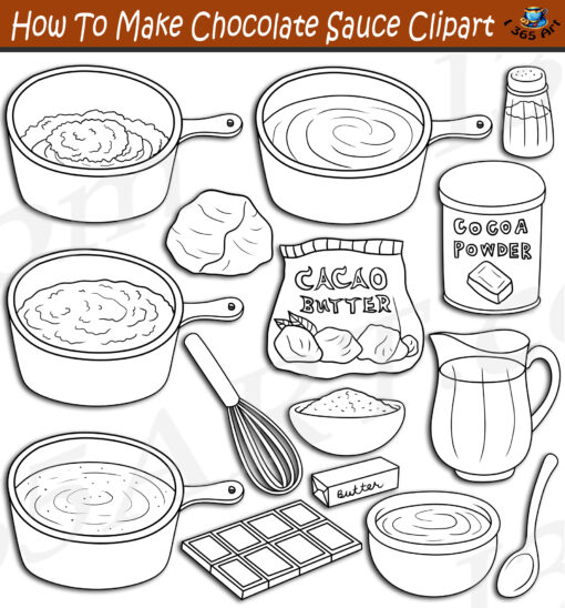 How To Make Chocolate Sauce Clipart