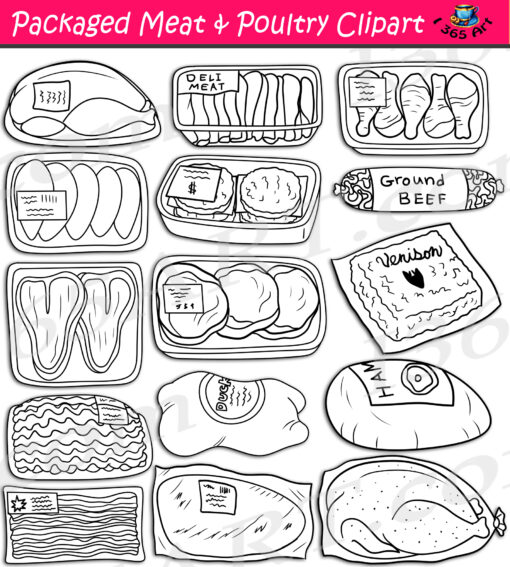 Packaged Meat And Poultry Clipart