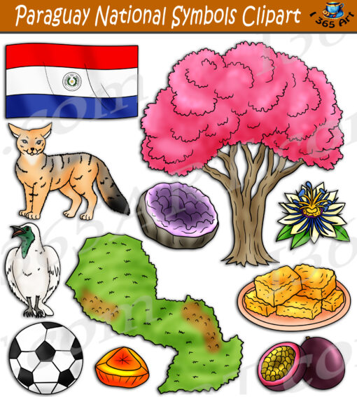 Paraguay National Symbols Clipart