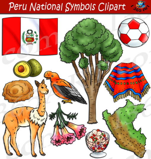 Peru National Symbols Clipart