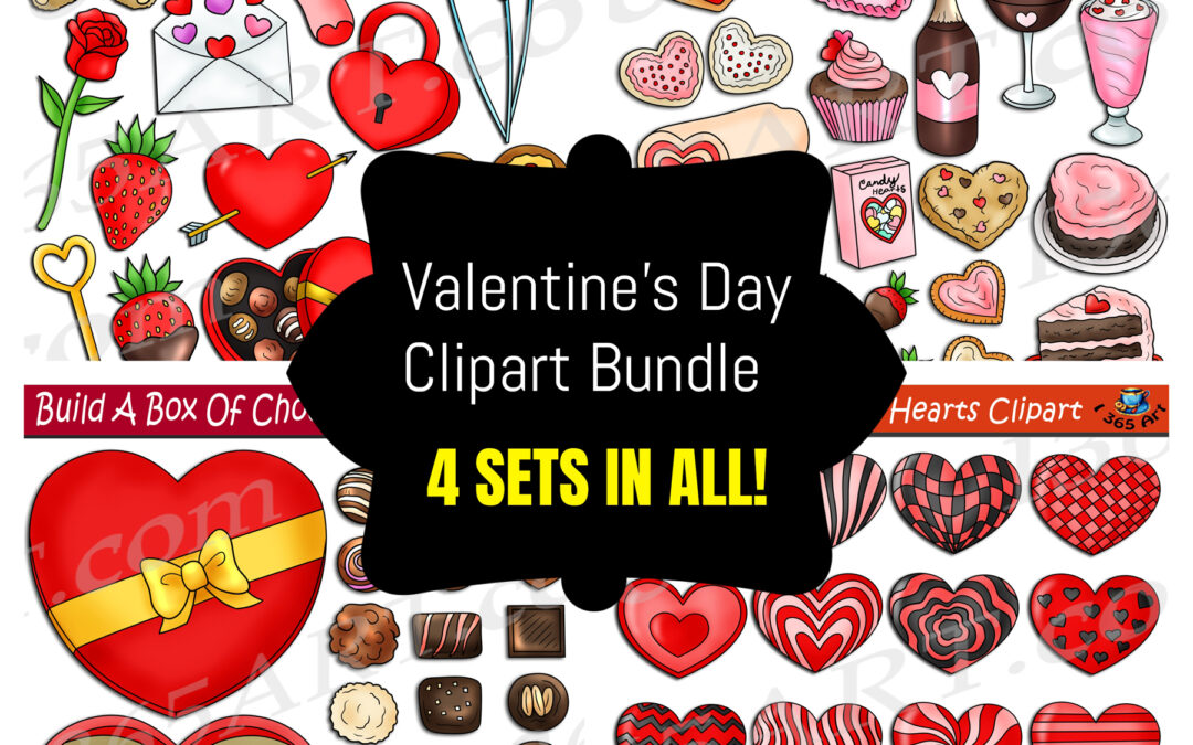 Valentine’s Day Clipart Bundle Set Download