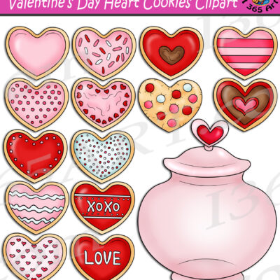 Valentine's Day Heart Cookies Clipart