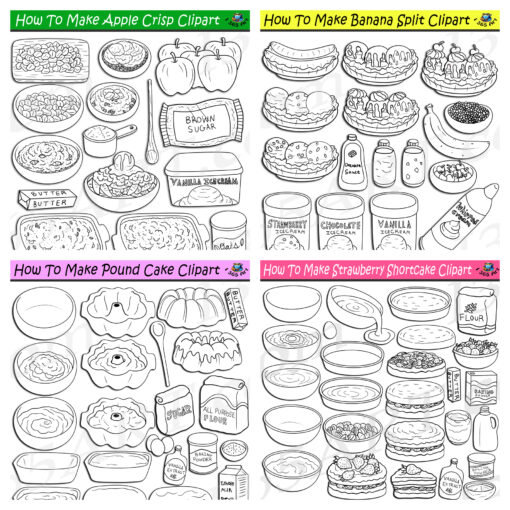 How To Make Foods Clipart Bundle