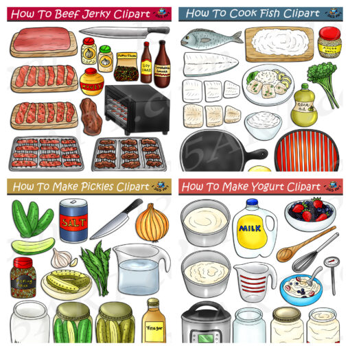 How To Make Foods Clipart Bundle