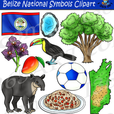 Belize National Symbols Clipart
