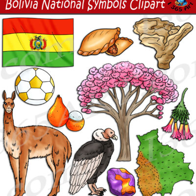 Bolivia National Symbols Clipart
