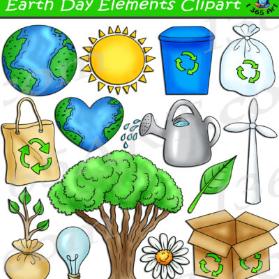 Earth Day Elements Clipart