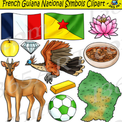 French Guiana National Symbols Clipart
