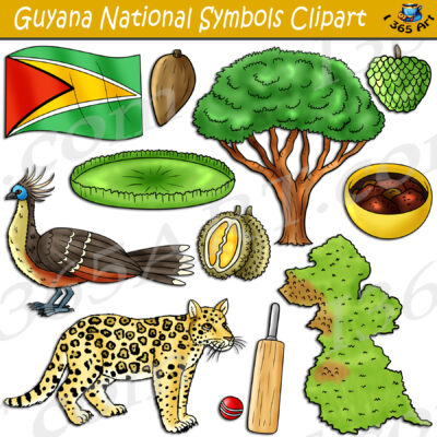 Guyana National Symbols Clipart