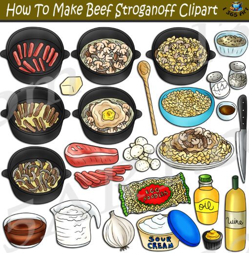 How To Make Beef Stroganoff Clipart