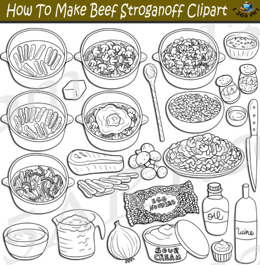 How To Make Beef Stroganoff Clipart