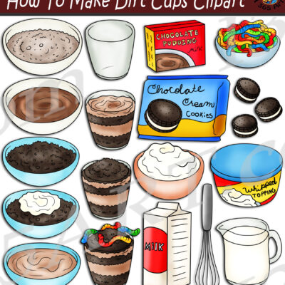 How To Make Dirt Cups Clipart