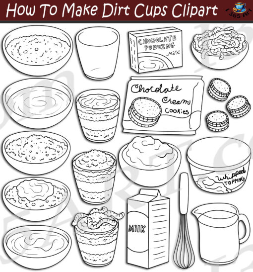 How To Make Dirt Cups Clipart Download - Image 2