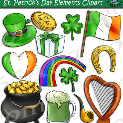 St. Patrick's Day Elements Clipart