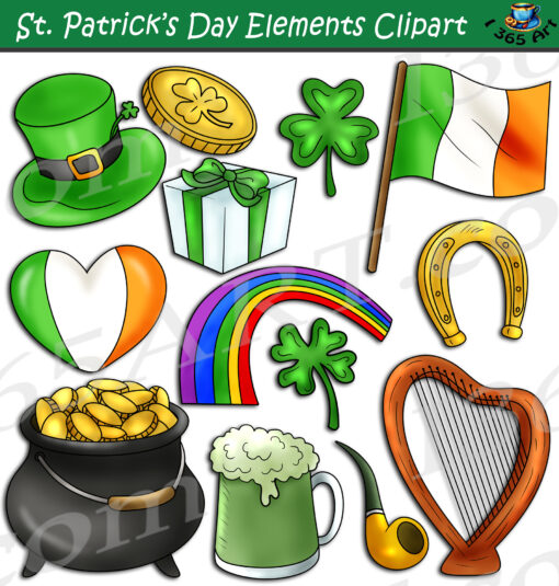St. Patrick's Day Elements Clipart